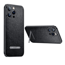 SULADA Invisible Bracket Leather Back Cover Phone Case, For iPhone 14, For iPhone 14 Plus, For iPhone 14 Pro, For iPhone 14 Pro Max, For iPhone 13, For iPhone 13 Pro, For iPhone 13 Pro Max
