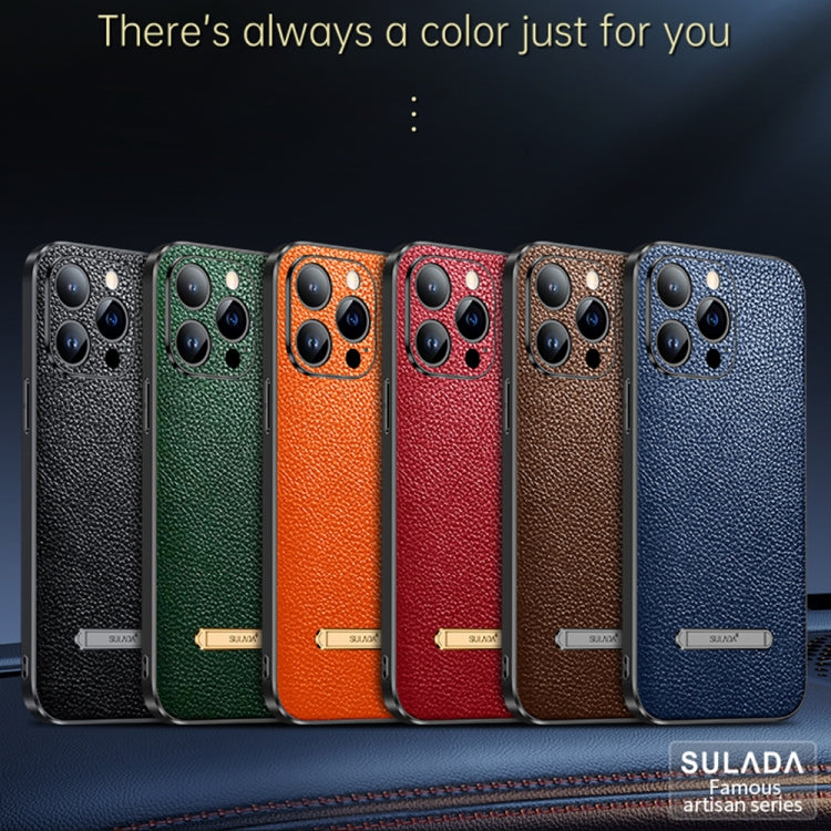 SULADA Invisible Bracket Leather Back Cover Phone Case, For iPhone 14, For iPhone 14 Plus, For iPhone 14 Pro, For iPhone 14 Pro Max, For iPhone 13, For iPhone 13 Pro, For iPhone 13 Pro Max
