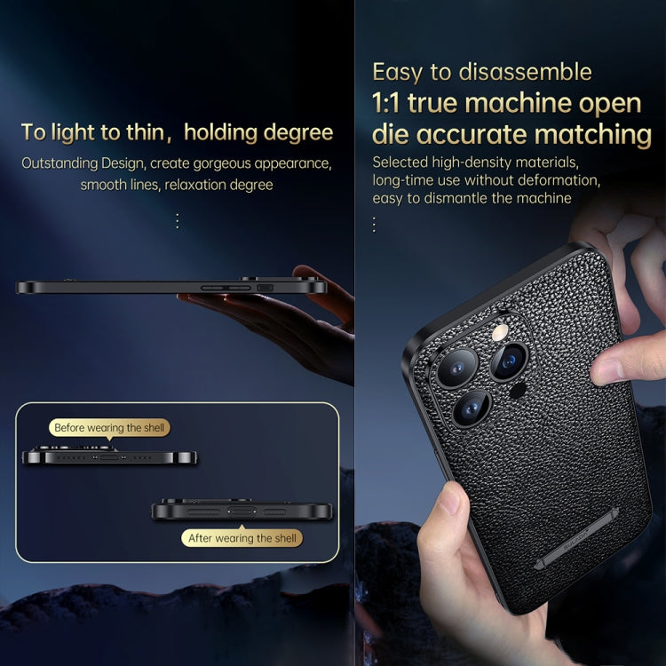 SULADA Invisible Bracket Leather Back Cover Phone Case, For iPhone 14, For iPhone 14 Plus, For iPhone 14 Pro, For iPhone 14 Pro Max, For iPhone 13, For iPhone 13 Pro, For iPhone 13 Pro Max