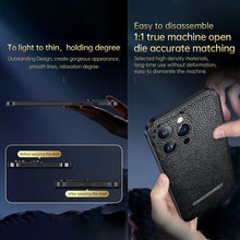 Load image into Gallery viewer, SULADA Invisible Bracket Leather Back Cover Phone Case, For iPhone 14, For iPhone 14 Plus, For iPhone 14 Pro, For iPhone 14 Pro Max, For iPhone 13, For iPhone 13 Pro, For iPhone 13 Pro Max