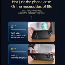 Load image into Gallery viewer, SULADA Invisible Bracket Leather Back Cover Phone Case, For iPhone 14, For iPhone 14 Plus, For iPhone 14 Pro, For iPhone 14 Pro Max, For iPhone 13, For iPhone 13 Pro, For iPhone 13 Pro Max