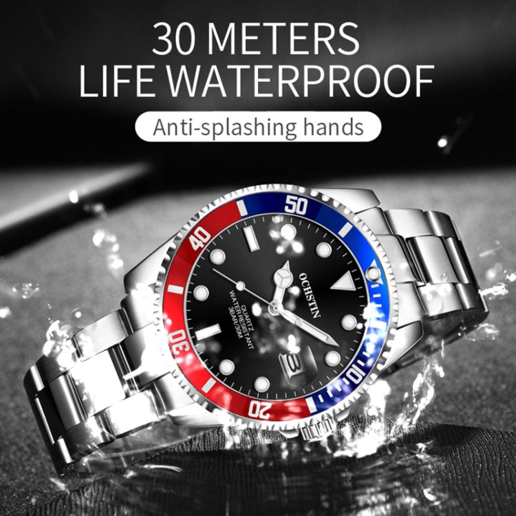 Multifunctional Quartz Waterproof Luminous Steel Strap Men Watch