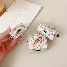 Load image into Gallery viewer, White Floral PU Leather Wireless Earphone Case, For AirPods Pro 2, For AirPods 3, For AirPods Pro, For AirPods 1/2