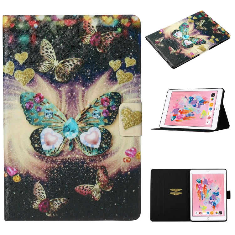 Coloured Drawing Pattern Horizontal Flip Leather Case with Holder & Card Slot & Sleep / Wake-up Function, For iPad Pro 11 (2020), For iPad mini 5 / 4 / 3 / 2 / 1, For iPad 10.2, For iPad Pro 10.5, For iPad Air / Air 2, For iPad 9.7 (2018) & (2017)