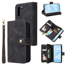 Load image into Gallery viewer, Multifunctional Card Slot Zipper Wallet Leather Phone Case, For Huawei P30 Lite, For Huawei P30 Pro, For Huawei P40 Pro, For Huawei P Smart Z, For iPhone SE 2022 / SE 2020 / 8 / 7, For iPhone 6s / 6, For iPhone 6s Plus / 6 Plus, For iPhone 8 Plus / 7 P...