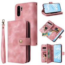 Load image into Gallery viewer, Multifunctional Card Slot Zipper Wallet Leather Phone Case, For Huawei P30 Lite, For Huawei P30 Pro, For Huawei P40 Pro, For Huawei P Smart Z, For iPhone SE 2022 / SE 2020 / 8 / 7, For iPhone 6s / 6, For iPhone 6s Plus / 6 Plus, For iPhone 8 Plus / 7 P...