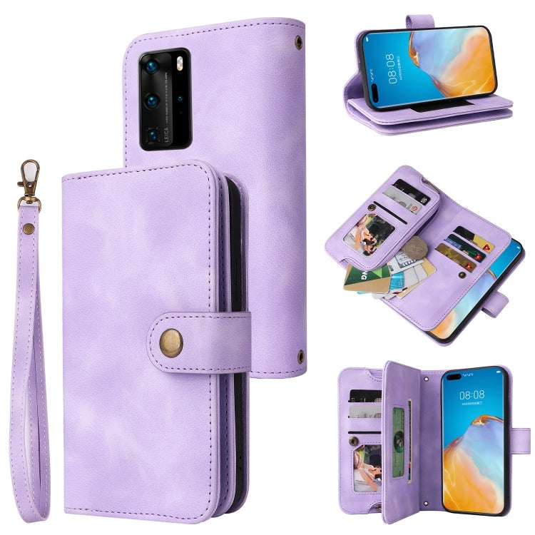 Multifunctional Card Slot Zipper Wallet Leather Phone Case, For Huawei P30 Lite, For Huawei P30 Pro, For Huawei P40 Pro, For Huawei P Smart Z, For iPhone SE 2022 / SE 2020 / 8 / 7, For iPhone 6s / 6, For iPhone 6s Plus / 6 Plus, For iPhone 8 Plus / 7 P...