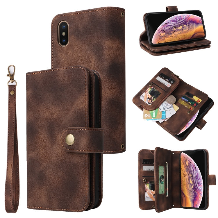 Multifunctional Card Slot Zipper Wallet Leather Phone Case, For Huawei P30 Lite, For Huawei P30 Pro, For Huawei P40 Pro, For Huawei P Smart Z, For iPhone SE 2022 / SE 2020 / 8 / 7, For iPhone 6s / 6, For iPhone 6s Plus / 6 Plus, For iPhone 8 Plus / 7 P...