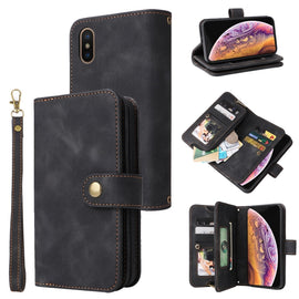 Multifunctional Card Slot Zipper Wallet Leather Phone Case, For iPhone XS Max, For iPhone XR, For Google Pixel 6, For Google Pixel 6 Pro