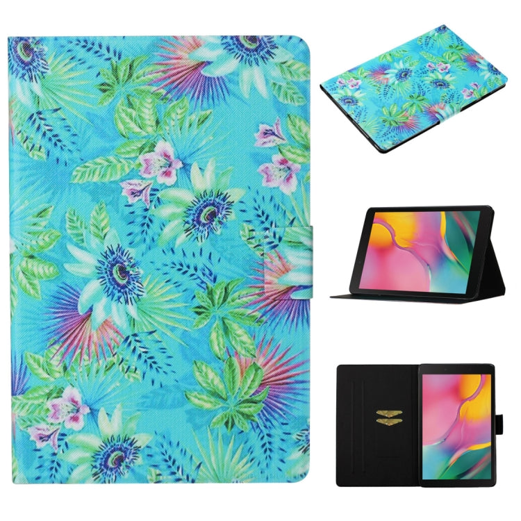 Coloured Drawing Pattern Horizontal Flip Leather Case with Holder & Card Slot & Sleep / Wake-up Function