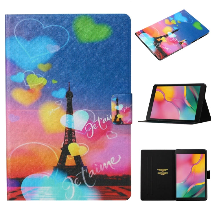 Coloured Drawing Pattern Horizontal Flip Leather Case with Holder & Card Slot & Sleep / Wake-up Function