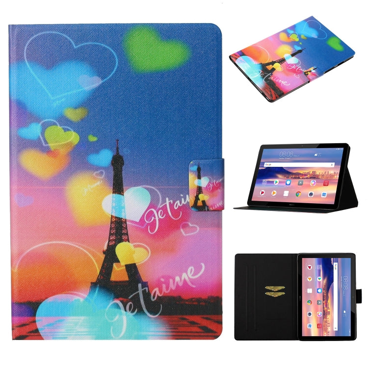 Coloured Drawing Pattern Horizontal Flip Leather Case with Holder & Card Slot & Sleep / Wake-up Function