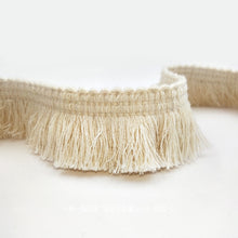 Load image into Gallery viewer, 25m 4cm Beige Cotton Thread Tassel Lace Decorative Ribbon For Craft DIY Curtain Home Decorative Clothes Sewing Accessories