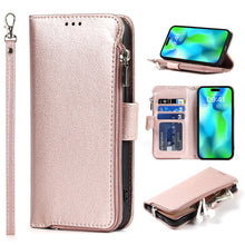 Load image into Gallery viewer, Microfiber Zipper Leather Phone Case, For iPhone 14 Pro Max, For iPhone 14 Pro, For iPhone 14, For iPhone 14 Plus