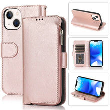 Load image into Gallery viewer, Microfiber Zipper Leather Phone Case, For iPhone 14 Pro Max, For iPhone 14 Pro, For iPhone 14, For iPhone 14 Plus