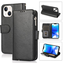 Load image into Gallery viewer, Microfiber Zipper Leather Phone Case, For iPhone 14 Pro Max, For iPhone 14 Pro, For iPhone 14, For iPhone 14 Plus