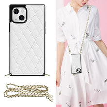 Load image into Gallery viewer, Crossbody Rhombic Microfiber Leather Phone Case, For iPhone 14, For iPhone 14 Plus, For iPhone 14 Pro, For iPhone 14 Pro Max