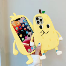 Load image into Gallery viewer, Snow Pear Silicone Phone Case, For iPhone 14, For iPhone 13 Pro, For iPhone 12, For iPhone 12 Pro, For iPhone 11 Pro Max