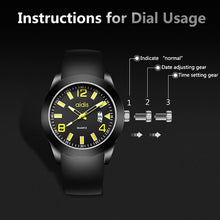 Load image into Gallery viewer, addies MY-1601 Luminous Version Silicone Watchstrap Quartz Watch, Support Calendar
