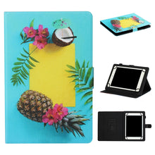 Load image into Gallery viewer, Tablet PC Universal Coloured Drawing Pattern Horizontal Flip Leather Case with Holder &amp; Card Slot