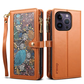 ESEBLE Star Series Lanyard Zipper Wallet RFID Leather Case, For iPhone 14 Pro Max, For iPhone 14 Pro, For iPhone 14, For iPhone 14 Plus, For iPhone 13 Pro Max, For iPhone 13 Pro, For iPhone 13, For iPhone 12 Pro Max, For iPhone 12 Pro, For iPhone 12   ...