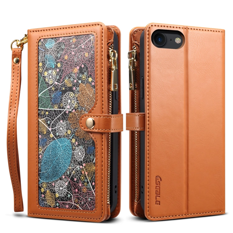 ESEBLE Star Series Lanyard Zipper Wallet RFID Leather Case, For iPhone XR, For iPhone 8 Plus / 7 Plus, For iPhone 6s / 6, For iPhone 6s Plus / 6 Plus