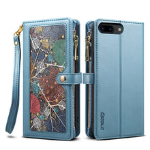 Load image into Gallery viewer, ESEBLE Star Series Lanyard Zipper Wallet RFID Leather Case, For iPhone XR, For iPhone 8 Plus / 7 Plus, For iPhone 6s / 6, For iPhone 6s Plus / 6 Plus