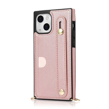 Load image into Gallery viewer, Crossbody Wrist Strap Card Holder Phone Case, For iPhone 14, For iPhone 14 Plus, For iPhone 14 Pro, For iPhone 14 Pro Max