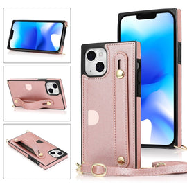 Crossbody Wrist Strap Card Holder Phone Case, For iPhone 14, For iPhone 14 Plus, For iPhone 14 Pro, For iPhone 14 Pro Max