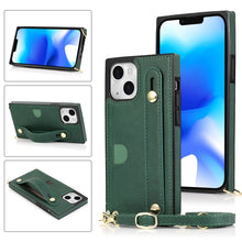 Load image into Gallery viewer, Crossbody Wrist Strap Card Holder Phone Case, For iPhone 14, For iPhone 14 Plus, For iPhone 14 Pro, For iPhone 14 Pro Max