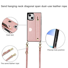 Load image into Gallery viewer, Crossbody Wrist Strap Card Holder Phone Case, For iPhone 14, For iPhone 14 Plus, For iPhone 14 Pro, For iPhone 14 Pro Max