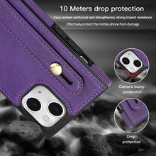 Load image into Gallery viewer, Crossbody Wrist Strap Card Holder Phone Case, For iPhone 14, For iPhone 14 Plus, For iPhone 14 Pro, For iPhone 14 Pro Max