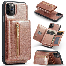 Load image into Gallery viewer, DG.MING M3 Series Glitter Powder Card Bag Leather Case, For Google Pixel 6, For Samsung Galaxy S20 FE, For iPhone 11 Pro, For Samsung Galaxy S21 5G, For iPhone 11 Pro Max, For Samsung Galaxy S21 Ultra 5G, For Samsung Galaxy Z Fold3 5G                  ...