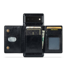 Load image into Gallery viewer, DG.MING M3 Series Glitter Powder Card Bag Leather Case, For Google Pixel 6, For Samsung Galaxy S20 FE, For iPhone 11 Pro, For Samsung Galaxy S21 5G, For iPhone 11 Pro Max, For Samsung Galaxy S21 Ultra 5G, For Samsung Galaxy Z Fold3 5G                  ...