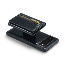 Load image into Gallery viewer, DG.MING M3 Series Glitter Powder Card Bag Leather Case, For Google Pixel 6, For Samsung Galaxy S20 FE, For iPhone 11 Pro, For Samsung Galaxy S21 5G, For iPhone 11 Pro Max, For Samsung Galaxy S21 Ultra 5G, For Samsung Galaxy Z Fold3 5G                  ...
