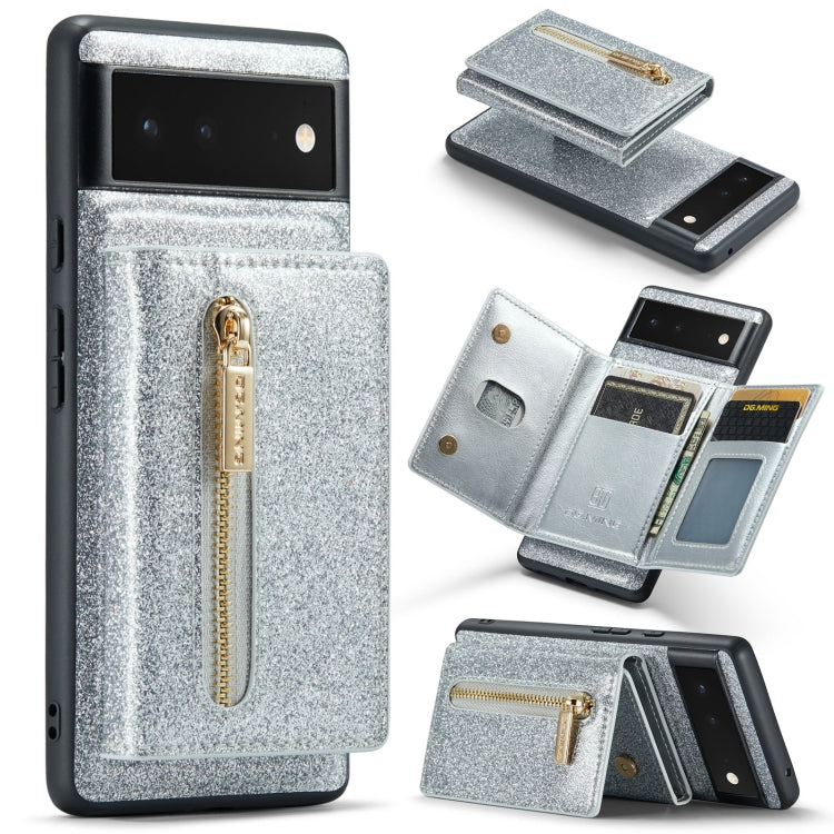 DG.MING M3 Series Glitter Powder Card Bag Leather Case, For Google Pixel 6, For Samsung Galaxy S20 FE, For iPhone 11 Pro, For Samsung Galaxy S21 5G, For iPhone 11 Pro Max, For Samsung Galaxy S21 Ultra 5G, For Samsung Galaxy Z Fold3 5G                  ...