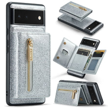 Load image into Gallery viewer, DG.MING M3 Series Glitter Powder Card Bag Leather Case, For Google Pixel 6, For Samsung Galaxy S20 FE, For iPhone 11 Pro, For Samsung Galaxy S21 5G, For iPhone 11 Pro Max, For Samsung Galaxy S21 Ultra 5G, For Samsung Galaxy Z Fold3 5G                  ...