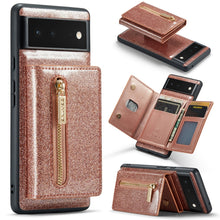 Load image into Gallery viewer, DG.MING M3 Series Glitter Powder Card Bag Leather Case, For Google Pixel 6, For Samsung Galaxy S20 FE, For iPhone 11 Pro, For Samsung Galaxy S21 5G, For iPhone 11 Pro Max, For Samsung Galaxy S21 Ultra 5G, For Samsung Galaxy Z Fold3 5G                  ...