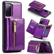 Load image into Gallery viewer, DG.MING M3 Series Glitter Powder Card Bag Leather Case, For Google Pixel 6, For Samsung Galaxy S20 FE, For iPhone 11 Pro, For Samsung Galaxy S21 5G, For iPhone 11 Pro Max, For Samsung Galaxy S21 Ultra 5G, For Samsung Galaxy Z Fold3 5G                  ...