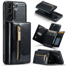 Load image into Gallery viewer, DG.MING M3 Series Glitter Powder Card Bag Leather Case, For Google Pixel 6, For Samsung Galaxy S20 FE, For iPhone 11 Pro, For Samsung Galaxy S21 5G, For iPhone 11 Pro Max, For Samsung Galaxy S21 Ultra 5G, For Samsung Galaxy Z Fold3 5G                  ...