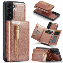 Load image into Gallery viewer, DG.MING M3 Series Glitter Powder Card Bag Leather Case, For Google Pixel 6, For Samsung Galaxy S20 FE, For iPhone 11 Pro, For Samsung Galaxy S21 5G, For iPhone 11 Pro Max, For Samsung Galaxy S21 Ultra 5G, For Samsung Galaxy Z Fold3 5G                  ...