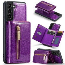 Load image into Gallery viewer, DG.MING M3 Series Glitter Powder Card Bag Leather Case, For Google Pixel 6, For Samsung Galaxy S20 FE, For iPhone 11 Pro, For Samsung Galaxy S21 5G, For iPhone 11 Pro Max, For Samsung Galaxy S21 Ultra 5G, For Samsung Galaxy Z Fold3 5G                  ...