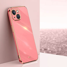 Load image into Gallery viewer, XINLI Straight Edge 6D Electroplate TPU Phone Case, For iPhone 14, For iPhone 14 Plus, For iPhone 14 Pro, For iPhone 14 Pro Max, For iPhone 13, For iPhone 13 mini