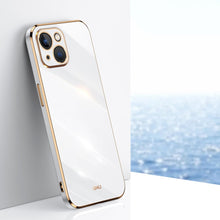 Load image into Gallery viewer, XINLI Straight Edge 6D Electroplate TPU Phone Case, For iPhone 14, For iPhone 14 Plus, For iPhone 14 Pro, For iPhone 14 Pro Max, For iPhone 13, For iPhone 13 mini