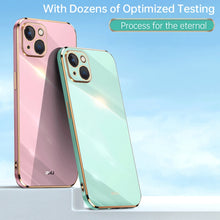 Load image into Gallery viewer, XINLI Straight Edge 6D Electroplate TPU Phone Case, For iPhone 14, For iPhone 14 Plus, For iPhone 14 Pro, For iPhone 14 Pro Max, For iPhone 13, For iPhone 13 mini