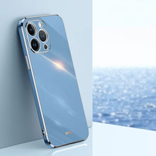Load image into Gallery viewer, XINLI Straight Edge 6D Electroplate TPU Phone Case, For iPhone 14, For iPhone 14 Plus, For iPhone 14 Pro, For iPhone 14 Pro Max, For iPhone 13, For iPhone 13 mini