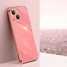 Load image into Gallery viewer, XINLI Straight Edge 6D Electroplate TPU Phone Case, For iPhone 14, For iPhone 14 Plus, For iPhone 14 Pro, For iPhone 14 Pro Max, For iPhone 13, For iPhone 13 mini