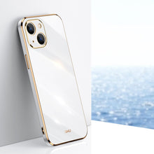 Load image into Gallery viewer, XINLI Straight Edge 6D Electroplate TPU Phone Case, For iPhone 14, For iPhone 14 Plus, For iPhone 14 Pro, For iPhone 14 Pro Max, For iPhone 13, For iPhone 13 mini