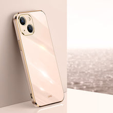 Load image into Gallery viewer, XINLI Straight Edge 6D Electroplate TPU Phone Case, For iPhone 14, For iPhone 14 Plus, For iPhone 14 Pro, For iPhone 14 Pro Max, For iPhone 13, For iPhone 13 mini