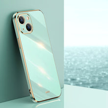 Load image into Gallery viewer, XINLI Straight Edge 6D Electroplate TPU Phone Case, For iPhone 14, For iPhone 14 Plus, For iPhone 14 Pro, For iPhone 14 Pro Max, For iPhone 13, For iPhone 13 mini
